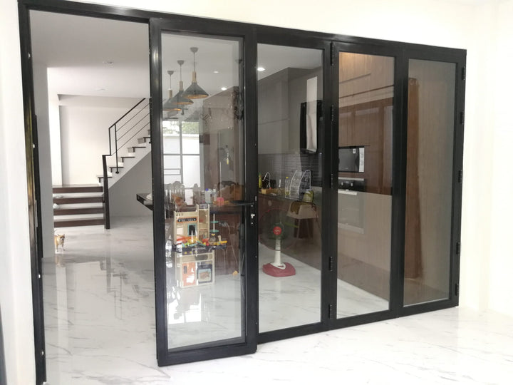 Aluminum Bifold Door 192"Wx96"H - OUT SWING FROM EXTERIOR VIEW image 9
