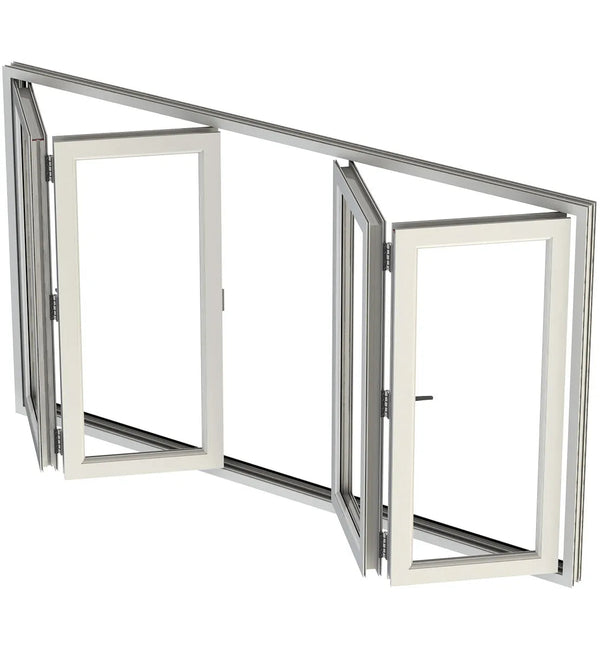 Design Home Windows Doors Aluminum Bifold Window 96"Wx36"H - OUT SWING FROM EXTERIOR VIEW image 0