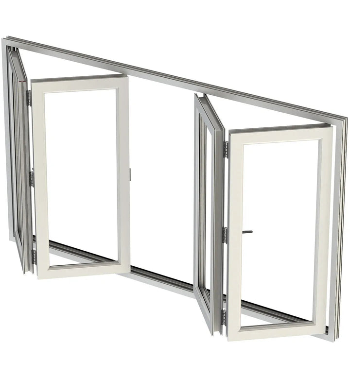 Design Home Windows Doors Aluminum Bifold Window 96"Wx36"H - OUT SWING FROM EXTERIOR VIEW image 0