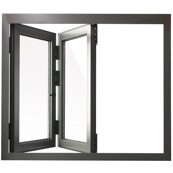 Design Home Windows Doors Aluminum Bifold Window 60"Wx36"H - OUT SWING FROM EXTERIOR VIEW image 0